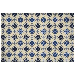FlorArt Palisades Low Profile Easy Clean Kitchen Mat Blue/Cream - Bungalow Flooring -Home Decor Store GUEST c9512762 7721 4e54 a3a7 4e4e5afb4d85