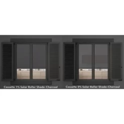 Linen Avenue Cordless Cassette 5% Solar Roller Shade,Black, Charcoal, And White -Home Decor Store GUEST cc58dcec 4aa9 447e 8b07 83e7eba615d8