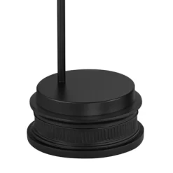 360 Lighting Cora Modern Arc Floor Lamp With Riser 76 1/2" Tall Black Metal White Linen Drum Shade For Living Room Reading Bedroom Office House Home -Home Decor Store GUEST cc6cccfc 5968 4f6e bd73 6b026f8cfb93