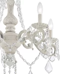 Kathy Ireland Chateau De Conde Antique Rubbed White Pendant Chandelier 26" Wide French Crystal 5-Light Fixture For Dining Room House Kitchen Island 9 Kathy Ireland Chateau De Conde Antique Rubbed White Pendant Chandelier 26" Wide French Crystal 5-Light Fixture For Dining Room House Kitchen Island -Home Decor Store GUEST cc85e012 ec22 43e1 9478 ee4917259617