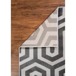 5'x7'6" Roma Tangent Area Rug Charcoal/Gray - Linon -Home Decor Store GUEST cfd7e19f 214b 40a2 a078 6b5a555f0c2e