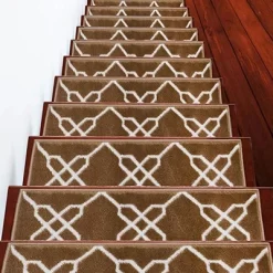 Sussexhome Zigzag Collection Non-Slip Carpet Stair Treads, 9" X 28"