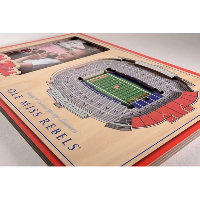 4" X 6" NCAA Ole Miss Rebels 3D StadiumViews Picture Frame 4 4" X 6" NCAA Ole Miss Rebels 3D StadiumViews Picture Frame - Image 2