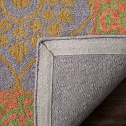 2'x3' Leaf Hooked Accent Rug Orange/Silver - Safavieh -Home Decor Store GUEST d48a0d9e f9bc 4fde 8e0c fbe74e88c9ab