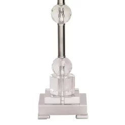 Glass Table Lamp With Drum Shade Silver - Olivia & May -Home Decor Store GUEST d61482fa 84e9 41e0 b6ab 3a499cd81cdf