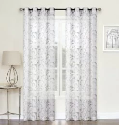 Kate Aurora Regal 2 Pack Floral Embroidered Sheer Grommet Curtains -Home Decor Store GUEST d63e9b01 2d57 4b91 b027 2a194b150ea4