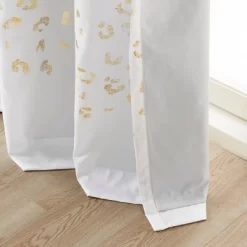1pc 42"x84" Blackout Kendra Metallic Animal Print Curtain Panel White/Gold - Intelligent Design -Home Decor Store GUEST d66916d6 90d5 44dc 843e 9dbde44bd867