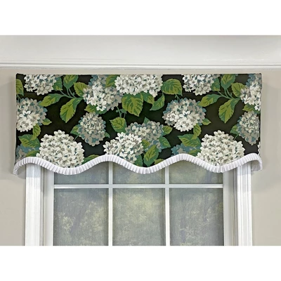 Hydrangea Ruffled Provance Valance 3in Rod Pocket 50in X 17in By RLF Home 5 Hydrangea Ruffled Provance Valance 3in Rod Pocket 50in X 17in By RLF Home - Image 3