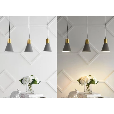 6" 1-Light Apollo Mid-Century Modern Iron LED Pendant - JONATHAN Y 7 6" 1-Light Apollo Mid-Century Modern Iron LED Pendant - JONATHAN Y - Image 5