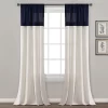 Home Boutique Farmhouse Faux Linen Colorblock Pleated Window Curtain Panels Navy/Off White 40x84 Set -Home Decor Store GUEST db0722ab 7d52 4091 9c0e 5cac15972ec7