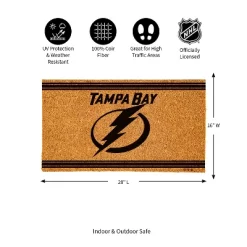 Evergreen Tampa Bay Lightning Logo Turf Mat, Brown- 28 X 16 Inches Indoor Outdoor Doormat -Home Decor Store GUEST ddf1c39f 80aa 44d7 9e89 5703a8461656
