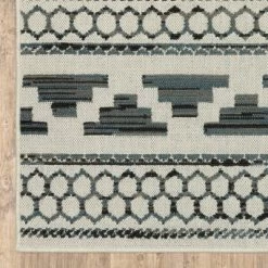 Trinity Geometric Patio Area Rug Beige/Blue - Captiv8e Designs -Home Decor Store GUEST e007dac2 156b 4b6d b990 6681d5d8c747