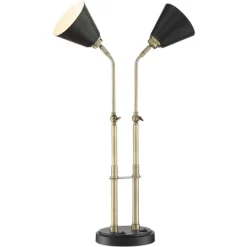 Possini Euro Design Sentry Modern Mid Century Desk Lamp 23" High Black Brass With USB Charging Port LED Adjustable Cone Shade For Bedroom Living Room 17 Possini Euro Design Sentry Modern Mid Century Desk Lamp 23" High Black Brass With USB Charging Port LED Adjustable Cone Shade For Bedroom Living Room -Home Decor Store GUEST e240447e 5fa7 45ac adb1 c441648f3303