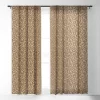 Little Arrow Design Co Cosmo Tile Stone Single Panel Sheer Window Curtain - Deny Designs