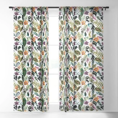 Marta Barragan Camarasa Wild Colorful Jungle FN5 Single Panel Sheer Window Curtain - Deny Designs 3 Marta Barragan Camarasa Wild Colorful Jungle FN5 Single Panel Sheer Window Curtain - Deny Designs