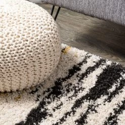 Nova Modern Bold Strie' Shag Area Rug - JONATHAN Y -Home Decor Store GUEST e4b9bae5 03f0 41cc 9fc8 e91d2e0d1e69