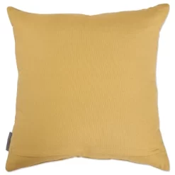 18"x18" Indoor French Knots Square Throw Pillow Gold - Pillow Perfect