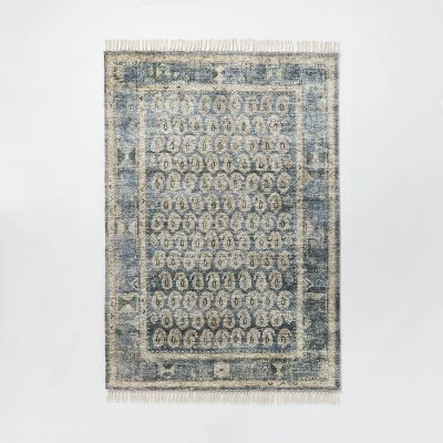 Lost Creek Printed Paisley Rug Blue - Threshold™ Designed With Studio McGee 6 Lost Creek Printed Paisley Rug Blue - Threshold™ Designed With Studio McGee - Image 4