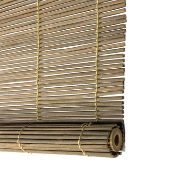 48" X 72" Outdoor Imperial Matchstick Rayon From Bamboo Cord-Free Natural Rollup Blinds Driftwood - Radiance 4 48" X 72" Outdoor Imperial Matchstick Rayon From Bamboo Cord-Free Natural Rollup Blinds Driftwood - Radiance - Image 2