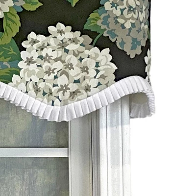 Hydrangea Ruffled Provance Valance 3in Rod Pocket 50in X 17in By RLF Home 3 Hydrangea Ruffled Provance Valance 3in Rod Pocket 50in X 17in By RLF Home