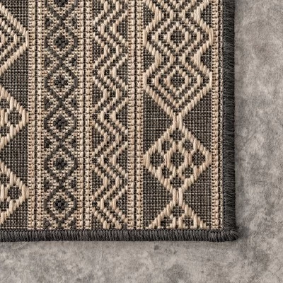 Devon Geometric Striped Indoor And Outdoor Area Rug - NuLOOM 7 Devon Geometric Striped Indoor And Outdoor Area Rug - NuLOOM - Image 5