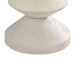 360 Lighting Modern Table Lamps 24 1/2" High Set Of 2 White Sculpture Fabric Cone Shade For Bedroom Living Room House Home Bedside Nightstand Office -Home Decor Store GUEST ebe69f9e 4681 49d4 bfa8 976fb99da4a3