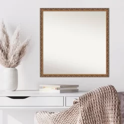 28" X 28" Non-Beveled Antique Bronze Wood Wall Mirror - Amanti Art 14 28" X 28" Non-Beveled Antique Bronze Wood Wall Mirror - Amanti Art -Home Decor Store GUEST ec606ef0 b24c 49bf 822a 8217f9cf8c87