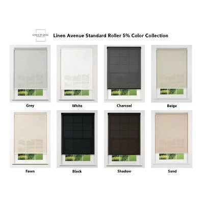 Linen Avenue Cordless 1% Solar Screen Standard Roller Shade, White, Fawn, And Sand 7 Linen Avenue Cordless 1% Solar Screen Standard Roller Shade, White, Fawn, And Sand - Image 5
