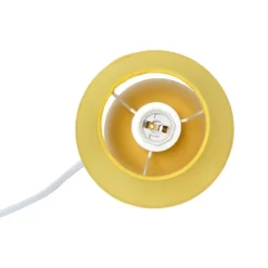 8.66" Petite Ceramic Orb Base Bedside Table Desk Lamp With Matching Tapered Drum Fabric Shade Yellow - Creekwood Home 11 8.66" Petite Ceramic Orb Base Bedside Table Desk Lamp With Matching Tapered Drum Fabric Shade Yellow - Creekwood Home -Home Decor Store GUEST ee74b119 eb9b 4e97 869a ed695cf7b4ff