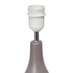 18.11" Traditional Standard Ceramic Dewdrop Table Desk Lamp With Matching Fabric Shade Gray - Creekwood Home -Home Decor Store GUEST eeed6466 3630 4c77 bc40 ffec6414f8c9