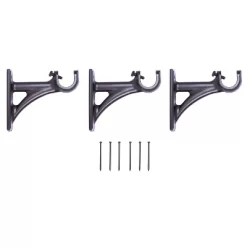 Kenney Fast Fit Easy Install Birkin 3/4" Decorative Window Curtain Rod, 42-120", Oil Rubbed Bronze