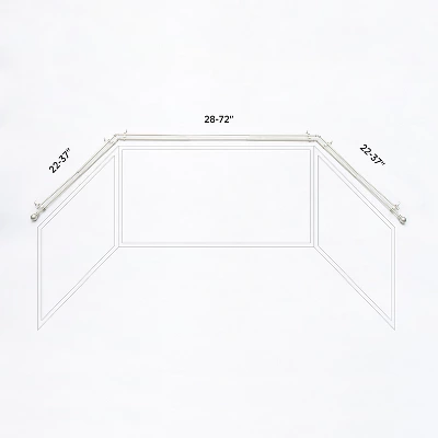 Kenney Bryce 3/4" Decorative Bay Window Double Curtain Rod 9 Kenney Bryce 3/4" Decorative Bay Window Double Curtain Rod - Image 7