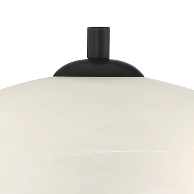 360 Lighting Heather Modern Accent Table Lamps Set Of 2 With Square Risers 22 1/2" High Iron USB And AC Power Outlet In Base Off White Glass For Desk 3 360 Lighting Heather Modern Accent Table Lamps Set Of 2 With Square Risers 22 1/2" High Iron USB And AC Power Outlet In Base Off White Glass For Desk