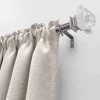 Decorative Drapery Curtain Rod With Crystal Square Finials Brushed Nickel - Lumi Home Furnishings -Home Decor Store GUEST f4824517 3df1 4ba7 be8e 6b6bba6b9461