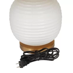19" X 13" Modern Glass Table Lamp White - Olivia & May -Home Decor Store GUEST f4c77e41 c8d7 4a4a a750 191a68347152