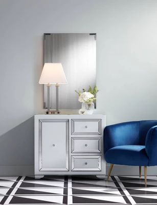 Possini Euro Design Amity Modern Table Lamp 26" High Brushed Nickel With USB And AC Power Outlet In Base White Linen Shade For Bedroom Bedside Desk 9 Possini Euro Design Amity Modern Table Lamp 26" High Brushed Nickel With USB And AC Power Outlet In Base White Linen Shade For Bedroom Bedside Desk - Image 7