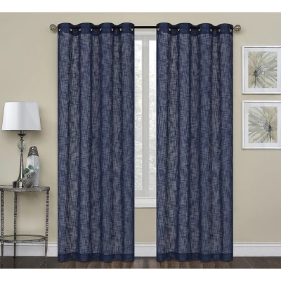 Kate Aurora 2 Piece Heavy Woven Heavy Duty Linen Styled Grommet Top Window Curtain Panels 6 Kate Aurora 2 Piece Heavy Woven Heavy Duty Linen Styled Grommet Top Window Curtain Panels - Image 4