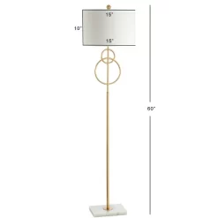 60" Marble Haines Modern Circle Floor Lamp (Includes LED Light Bulb) Gold - JONATHAN Y -Home Decor Store GUEST fd3fbb52 869e 4bdb 8e46 a32abb360d5f