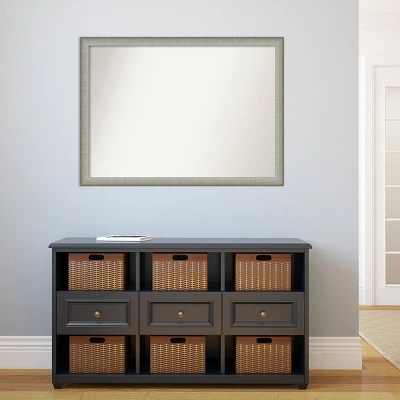 41" X 30" Non-Beveled Elegant Brushed Pewter Narrow Wall Mirror - Amanti Art 7 41" X 30" Non-Beveled Elegant Brushed Pewter Narrow Wall Mirror - Amanti Art - Image 5