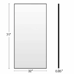 Bowen 71"×32" Rounded Corner Standing Mirror Aluminum Alloy Frame,Extra Large Oversized Floor Mirror,Full Length Mirror-The Pop Home -Home Decor Store GUEST ffbd2d2b 6d72 424e 9363 fede27208759